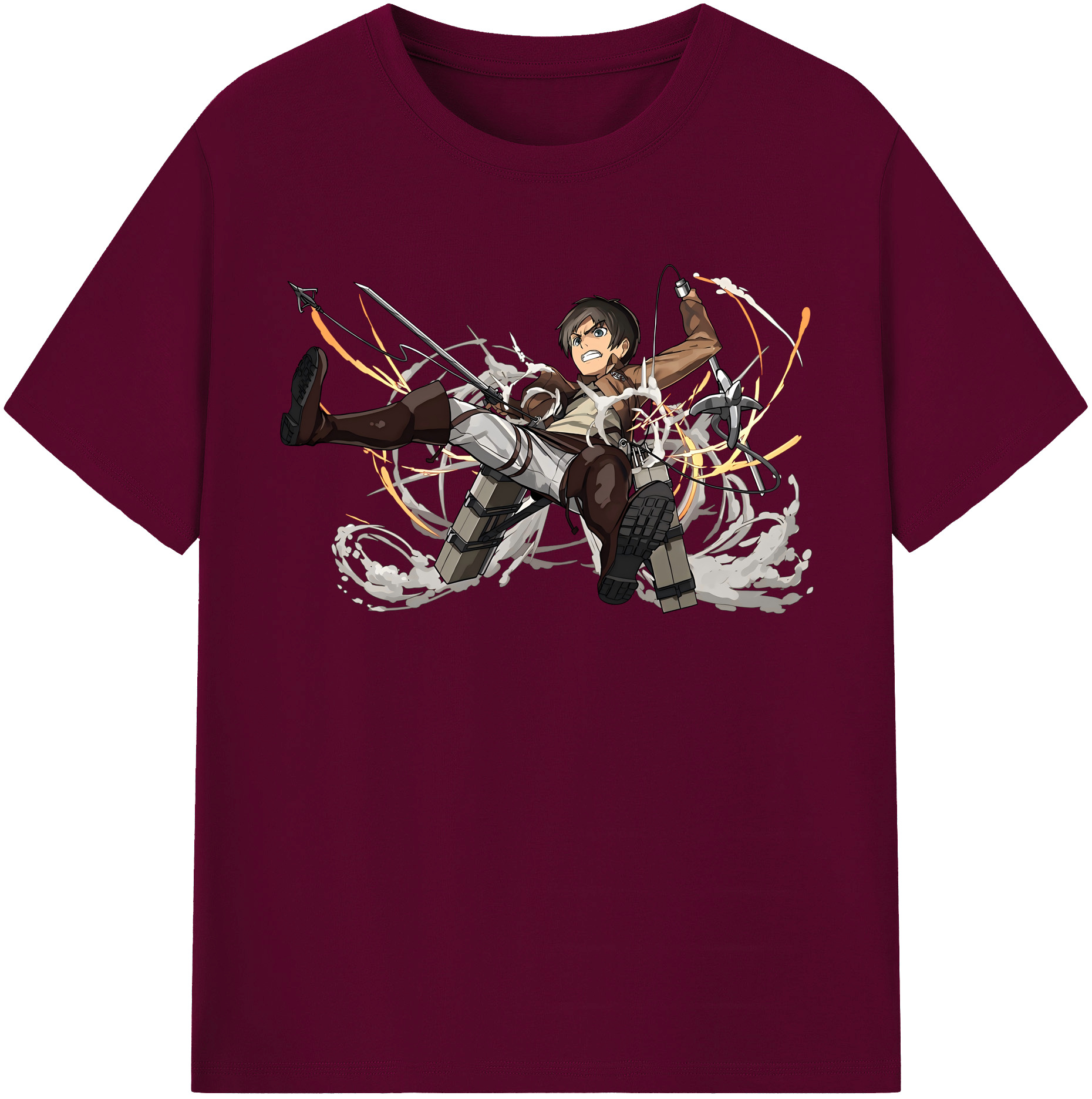 （画像用） 進撃の巨人 エレン･イェーガー Attack on Titan Eren Jäger レディースカジュアルプリントTシャツ（綿100％）